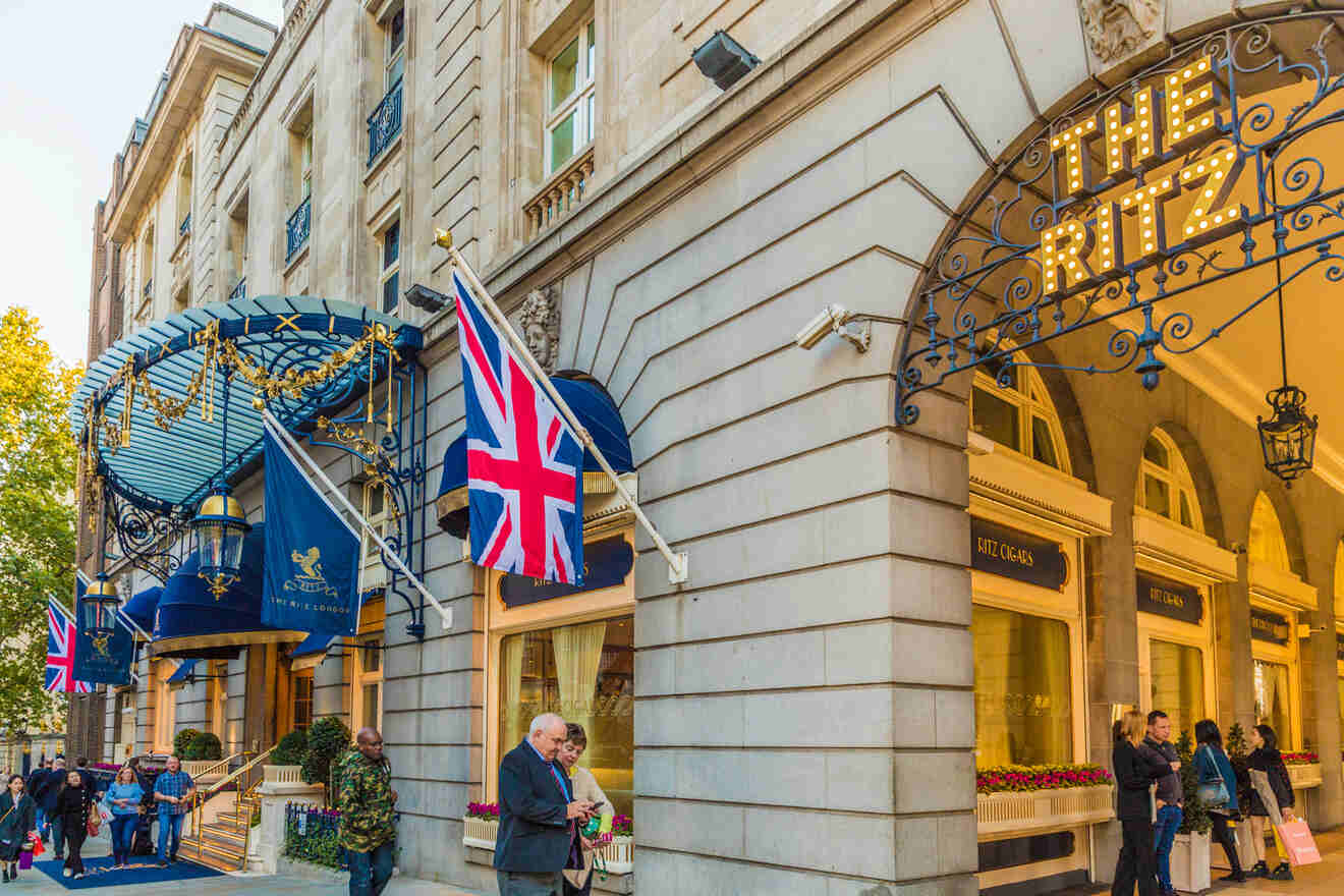 The Ritz hotel entrance