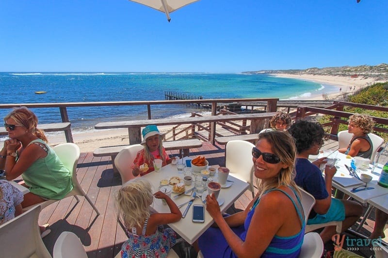 people on deck of White Elephant Beach Cafe, 