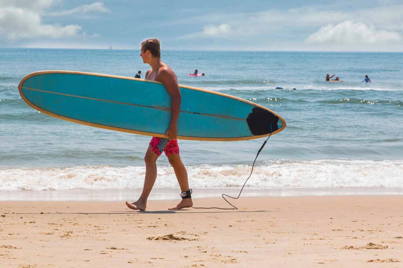 surfer on the beach