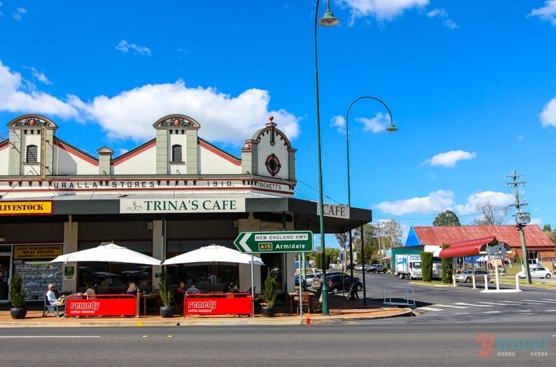 trinas cafe on street corner