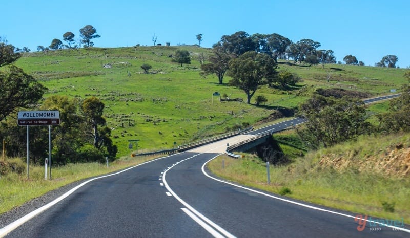 road going up hill in Waterfall Way - 