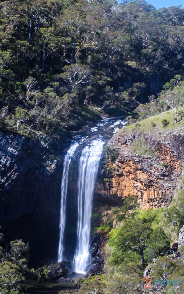 lower falls spilling over cliff