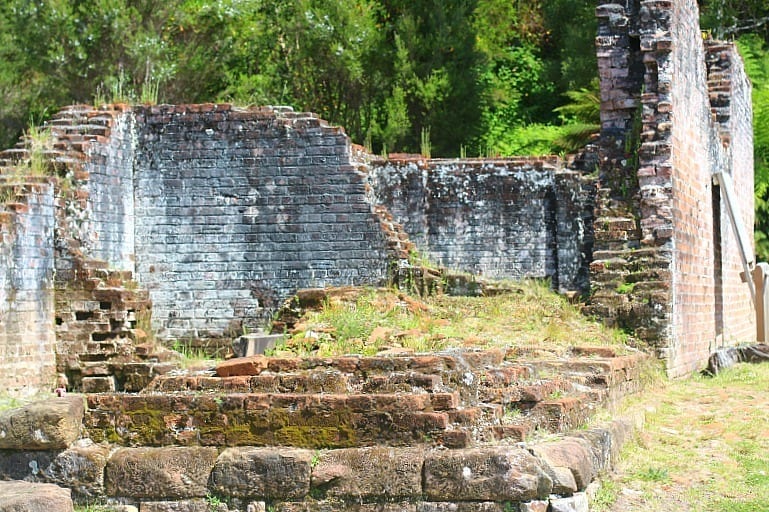 ruins on Sarah Island, Tasmania, Australia