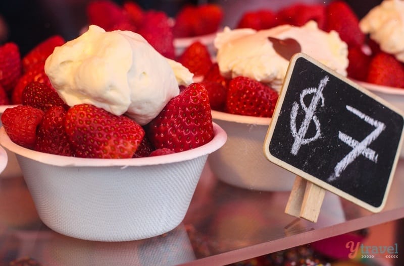 desserts on display