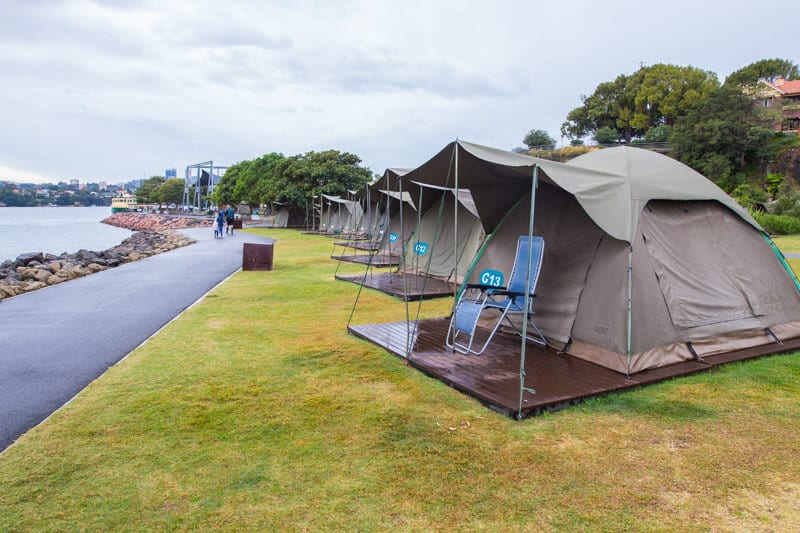 Cockatoo Island camping on Sydney harbour