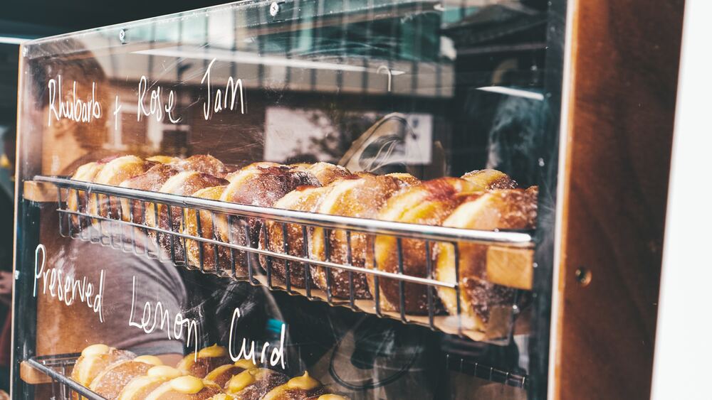 bakery items on shelf