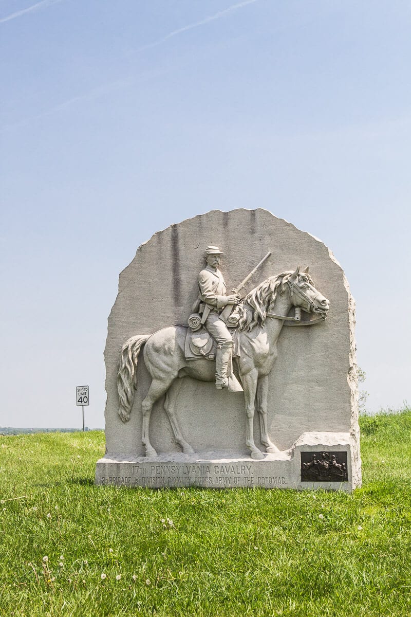 Monument on the Gettysburg Battlefields tour