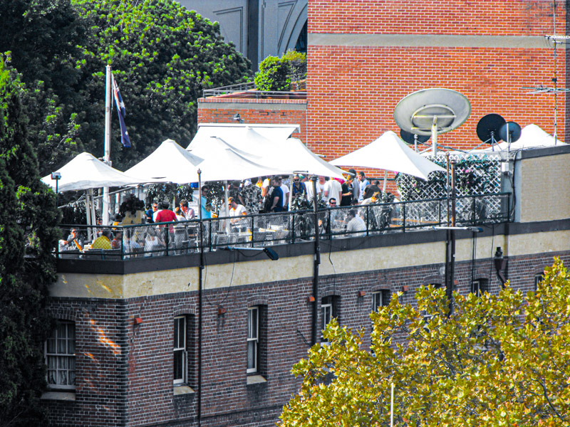 people on the glemore rooftop bar