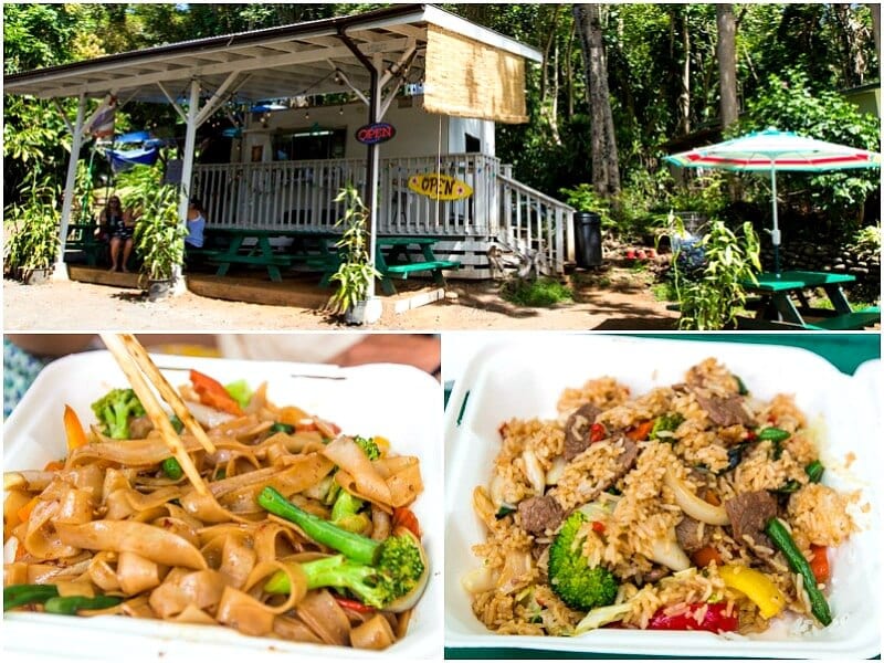 Thai food truck along the Road to Hana in Maui