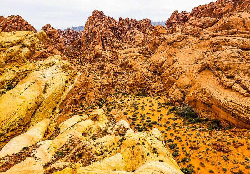 orange and yellow mountains RAinbow Vista Trail, Valley of Fire