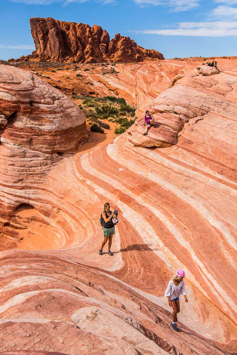 orange and white waving colored rocks 