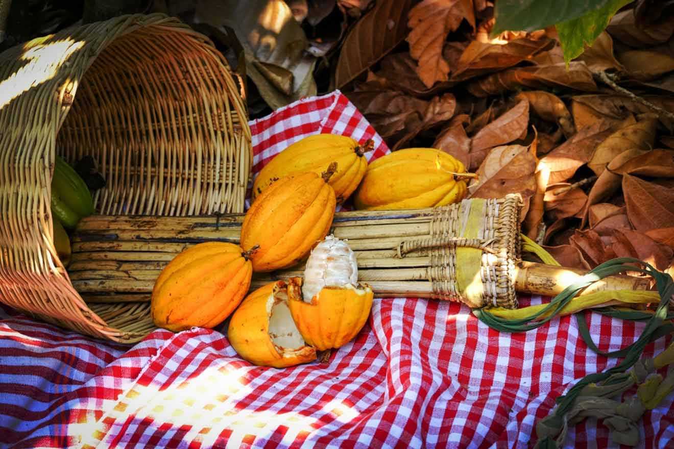 A picnic basket with coffee