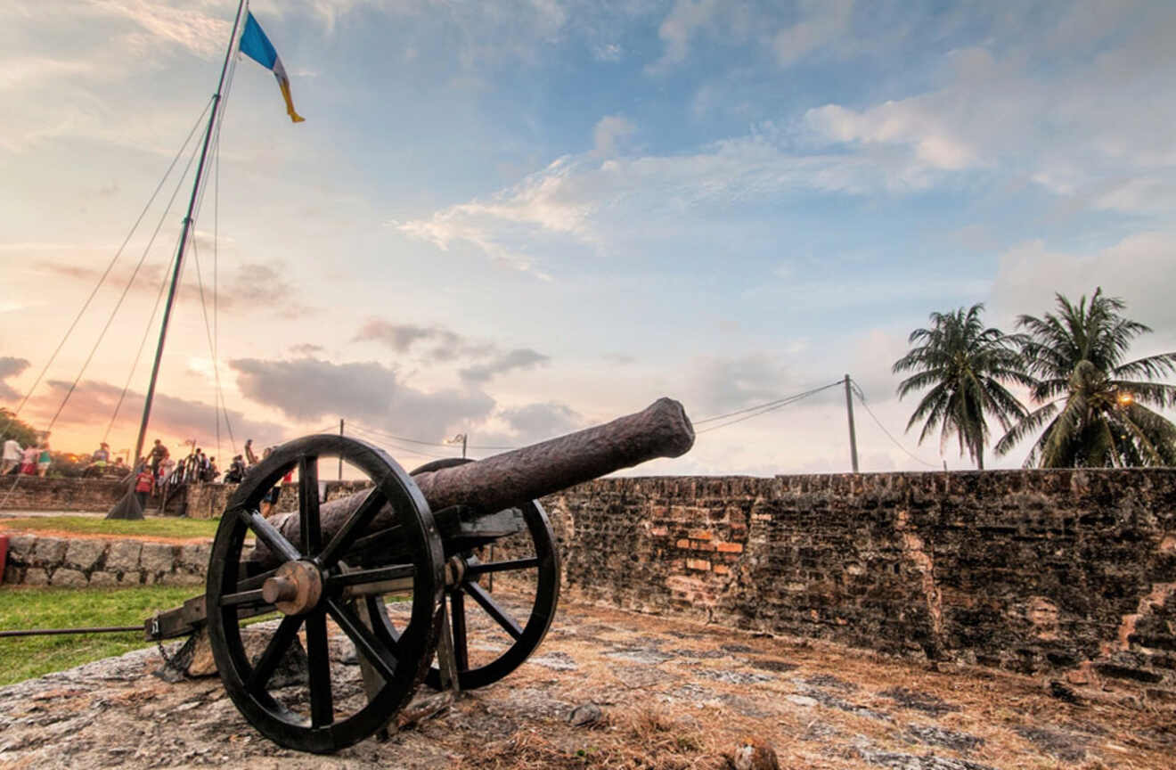 An old canon at Fort Cornwallis in Penang