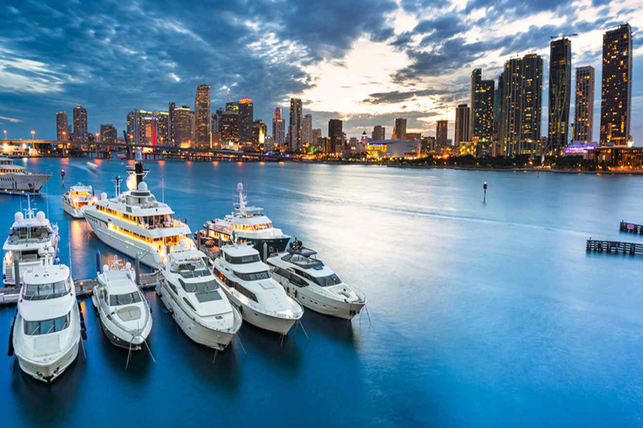 Miami skyline at dusk