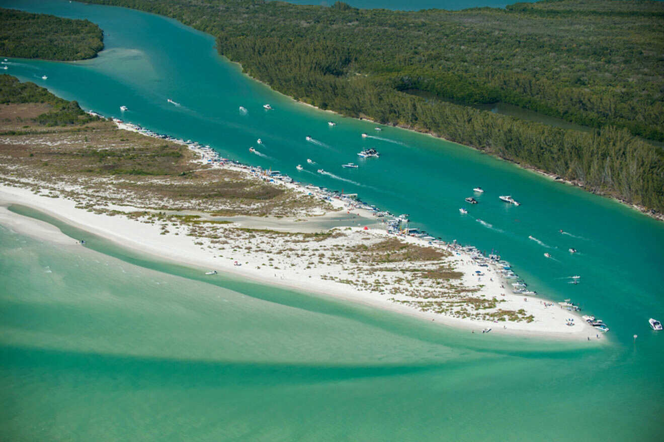 aerial view of Keewaydin Island