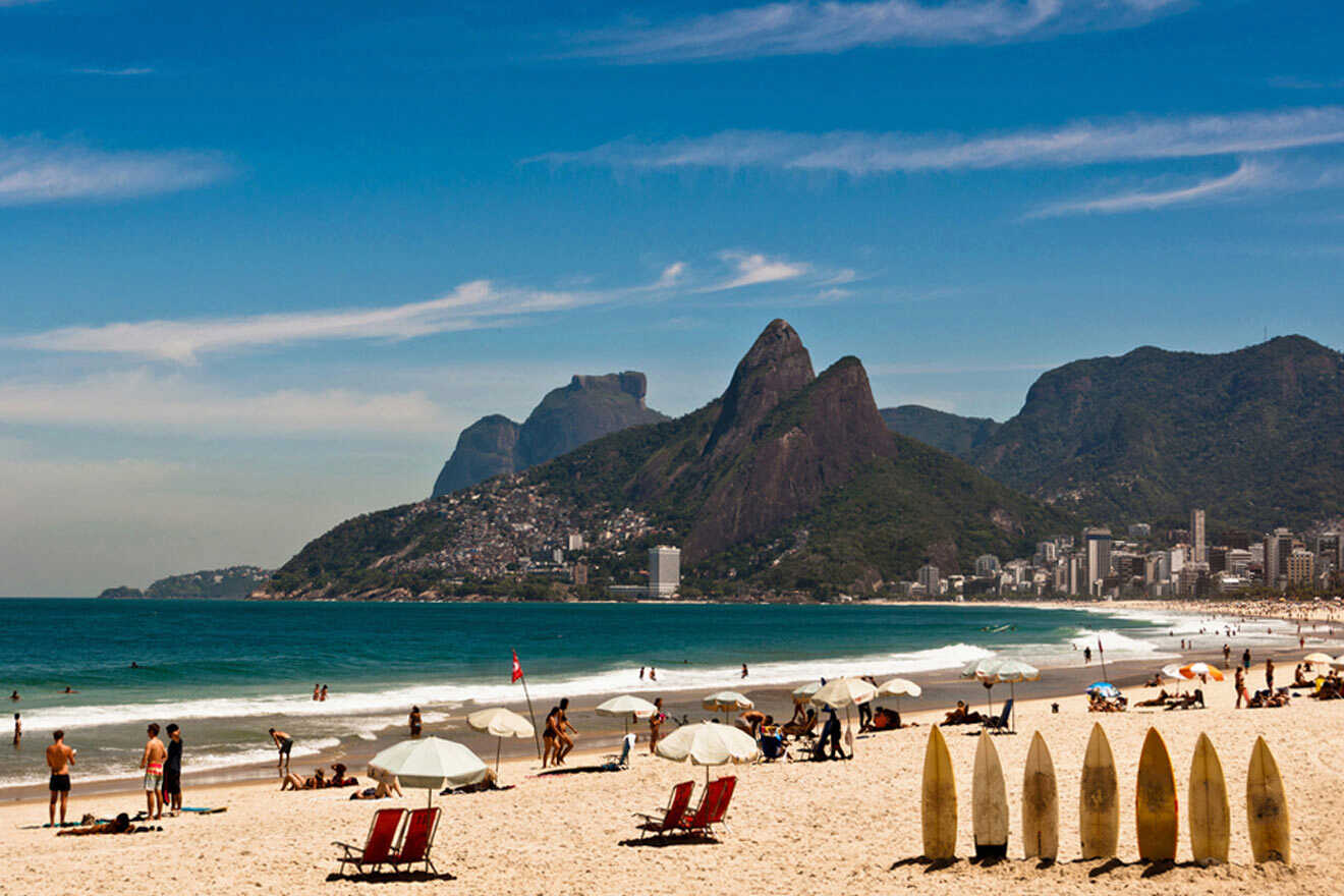 view over  Ipanema Beach