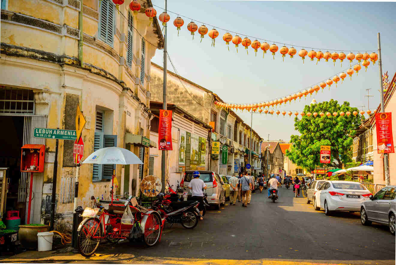 View of a street located in Penang Little India