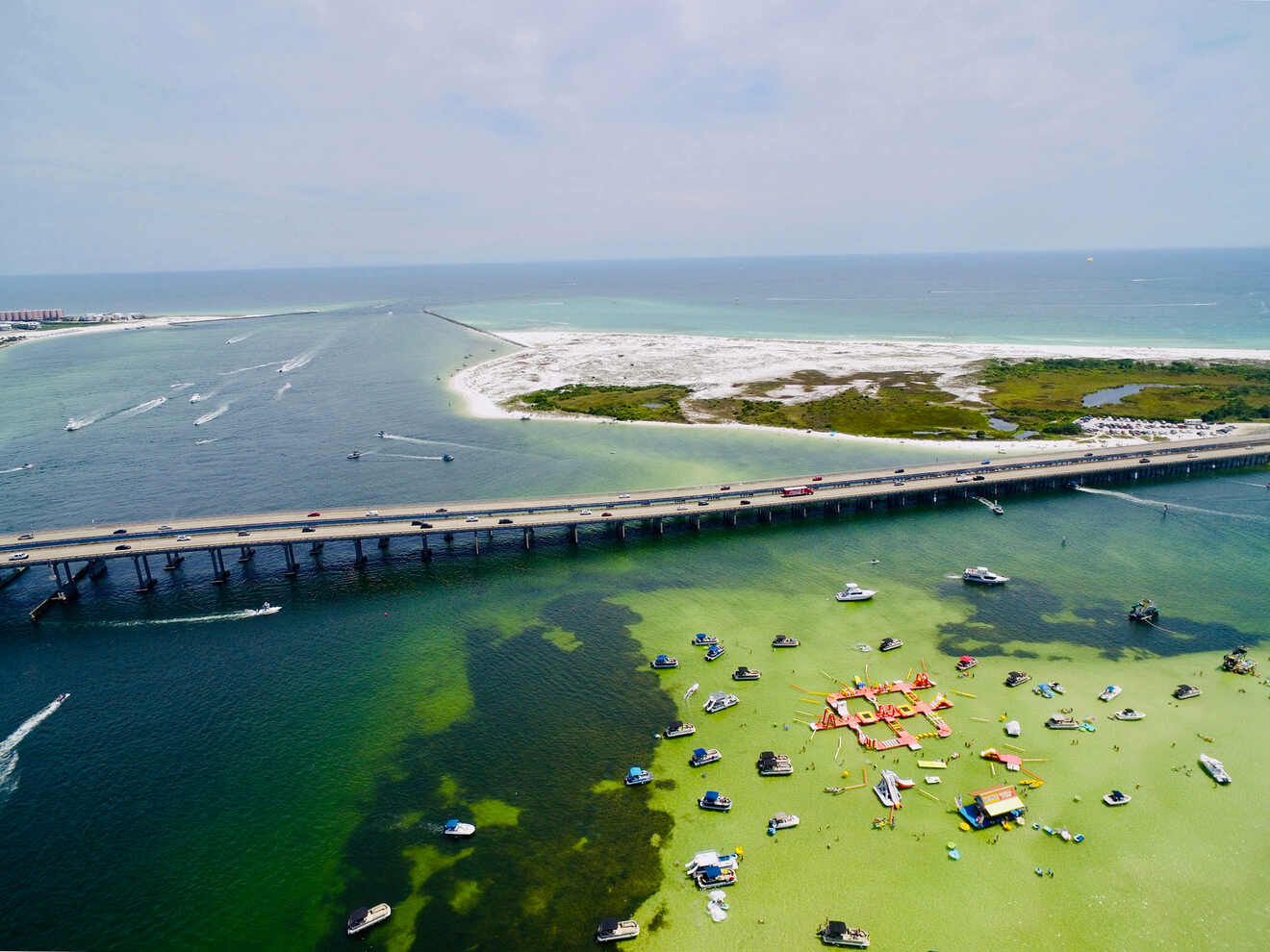 Aerial view of Crab Island