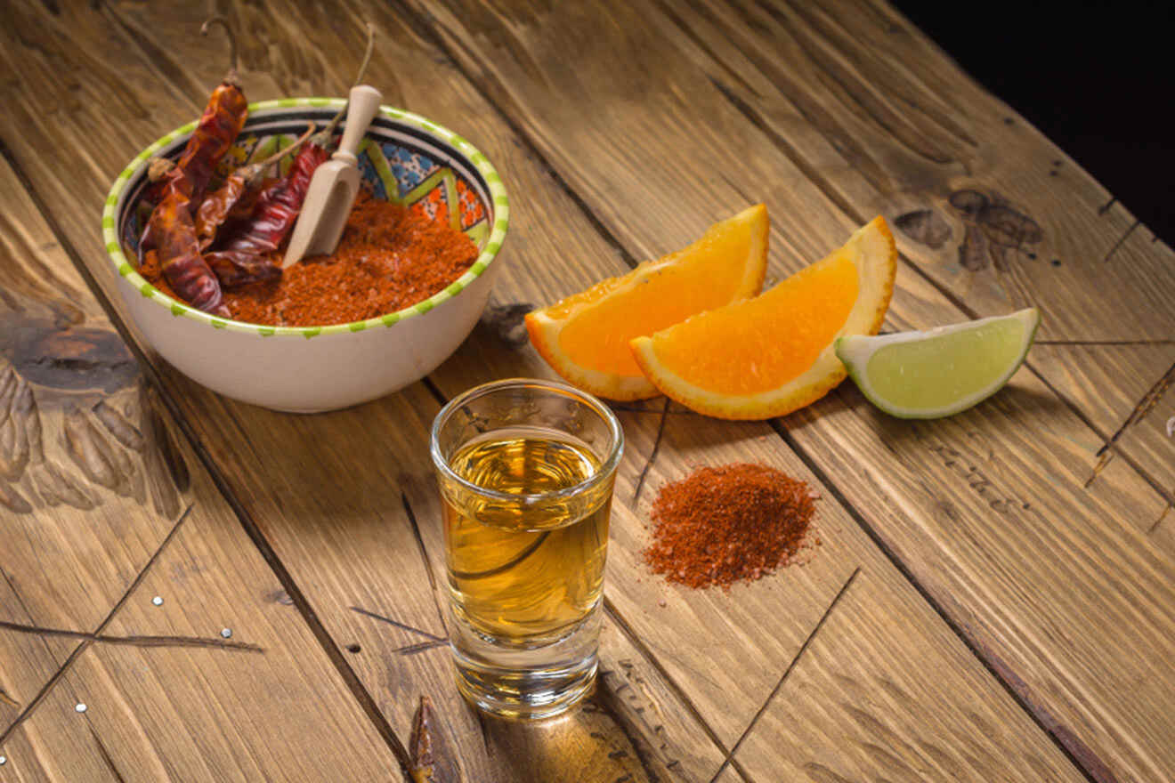 mezcal and ingredients