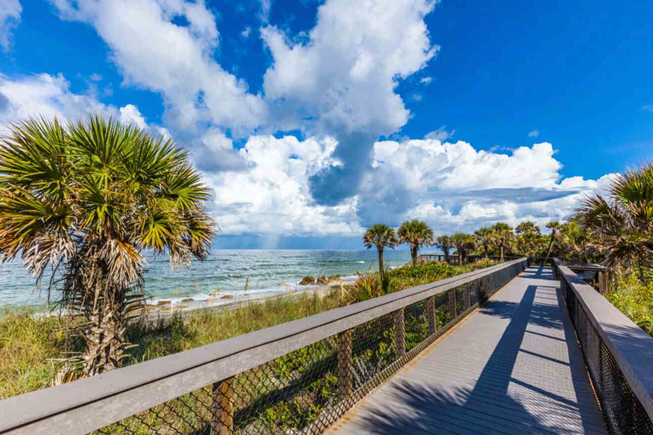 wooden footpath in Venice Florida