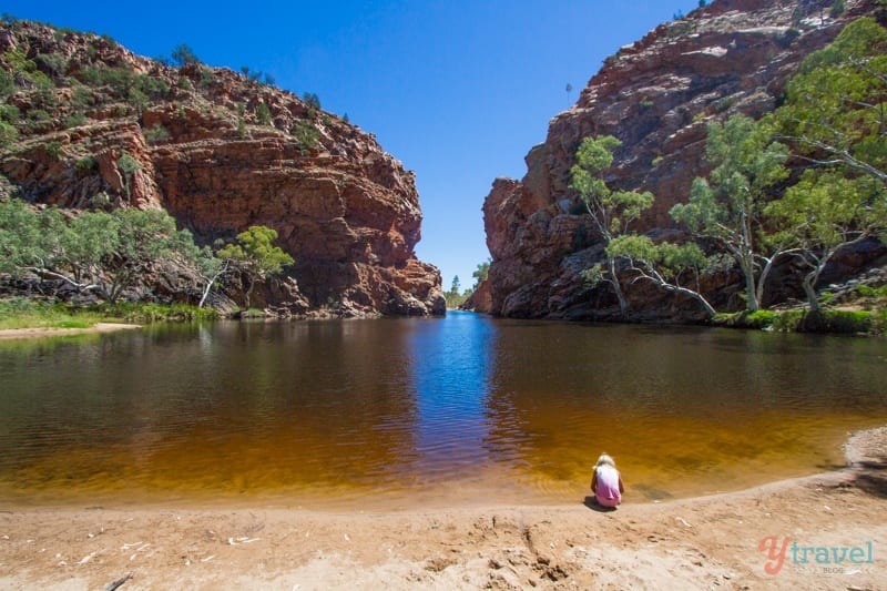 girl beside Ellery Creek Big Hole