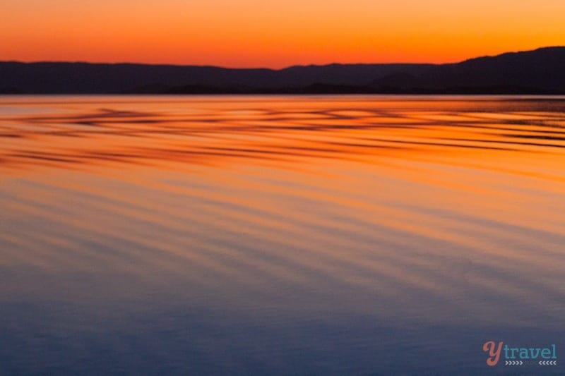 blood orange Sunset on Lake Argyle