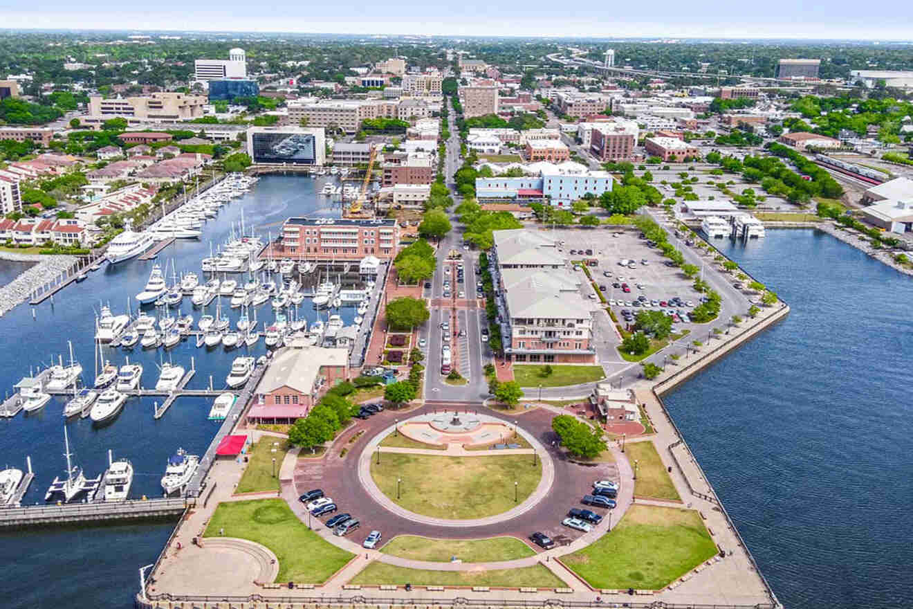 pensacola downtown aerial view