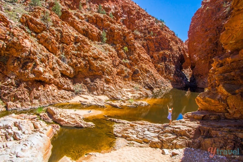 a river going through a canyon