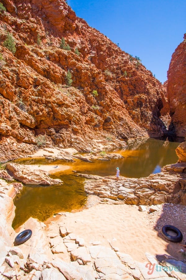 a river going through a canyon