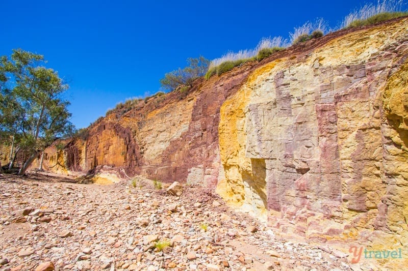 yellow red rock walls of Ochre Pits  