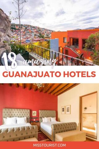 bedroom and street view in Guanajuato