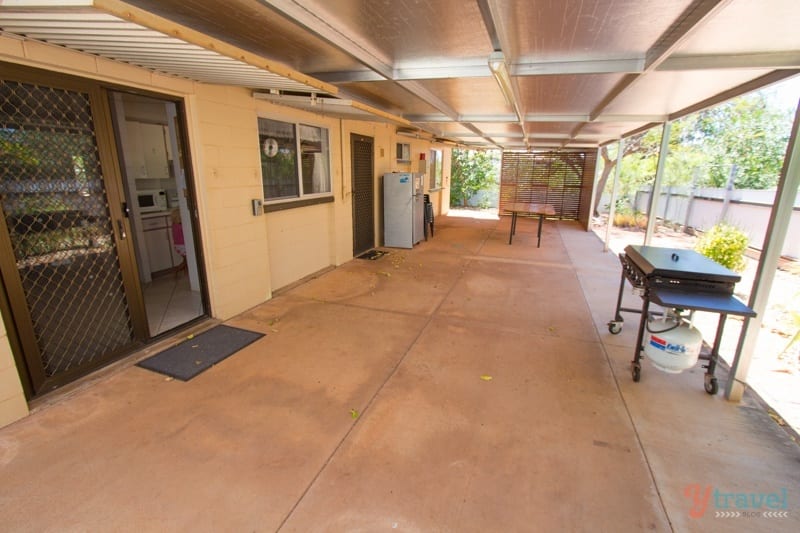 verandah of rental cottage