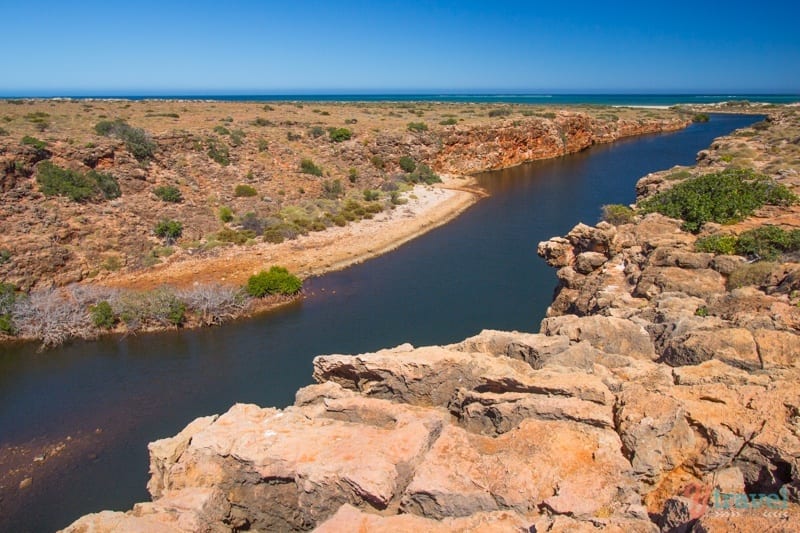 Yardie creek running through Cape Range National Park, Exmouth, Western Australia