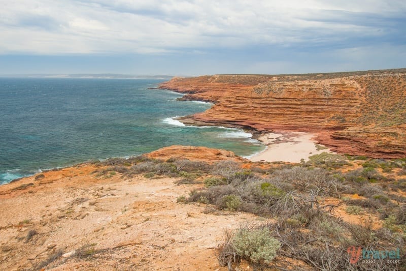 red coastline of Eagle Gorge Lookout, Kalbarri National Park, Western Australia