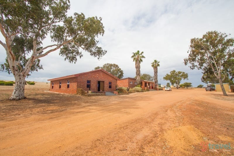 A house on a dirt road