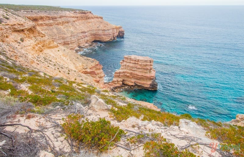 rock cliffs in the ocean