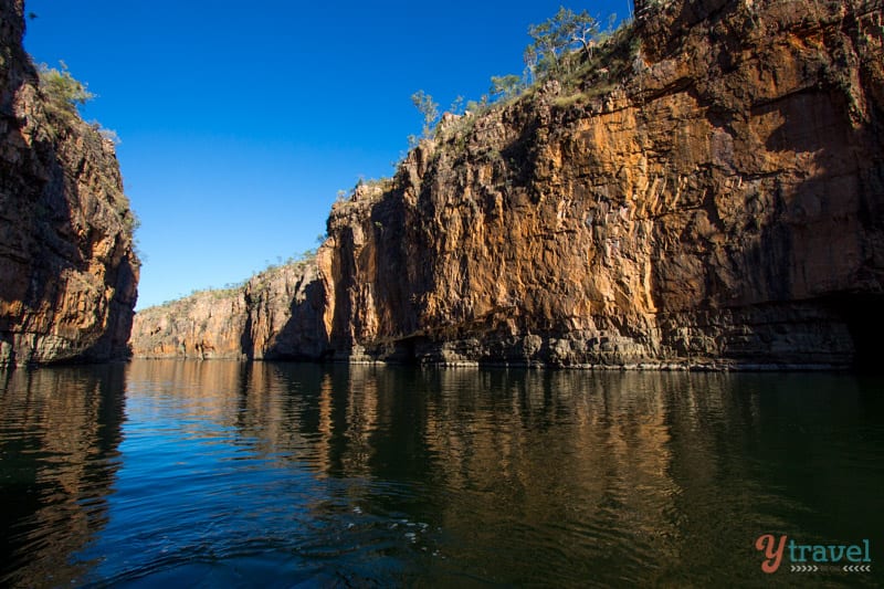 Kathering river running through the high walls of the gorge