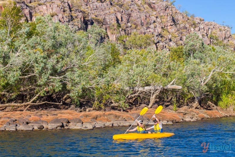 people kayaking 