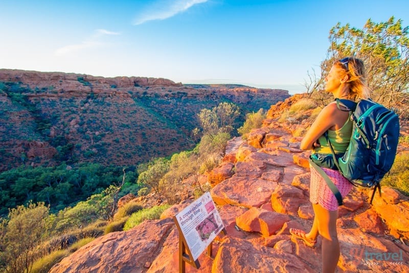 caroline looking at view of Kings Canyon 