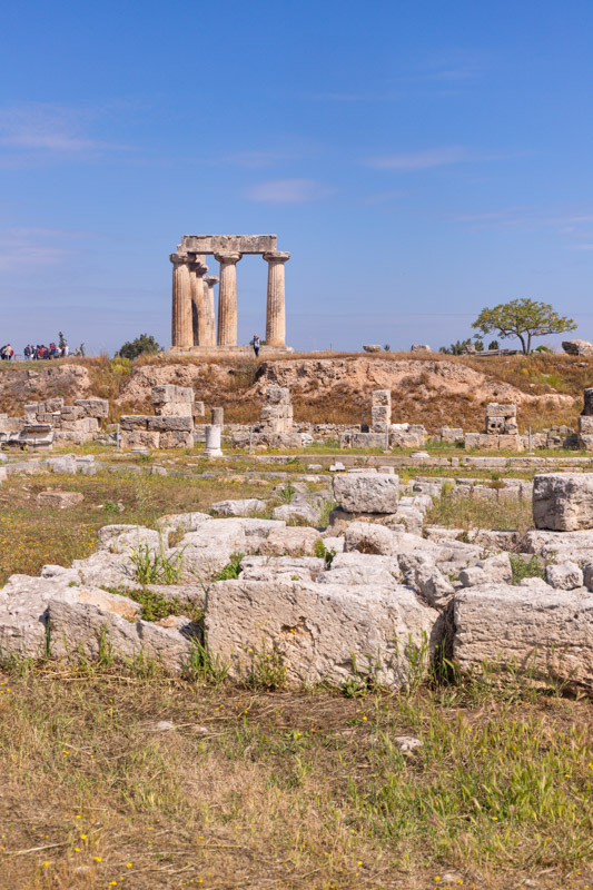 temple of apollo and shop ruins along Lechaion Road