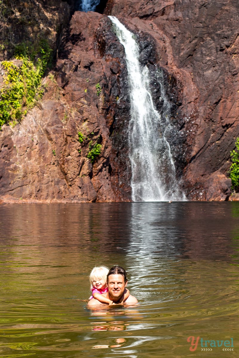 craig and savannah swimmming Wangi Falls 