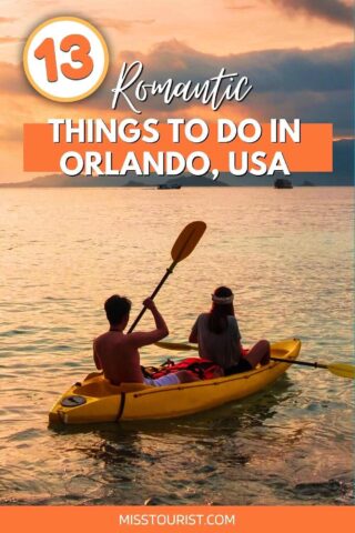 couple kayaking at sunset