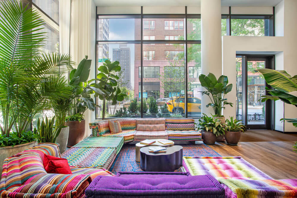 Royalton Park Avenue lobby with colorful chairs