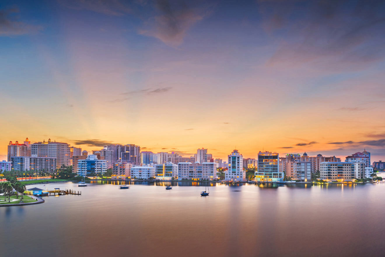 sunset in Sarasota beach