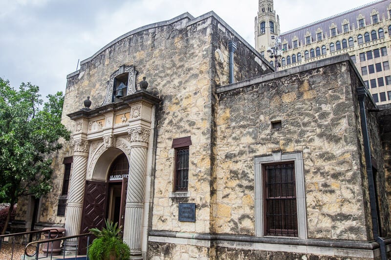 stone exterior of The Alamo San Antonio TX