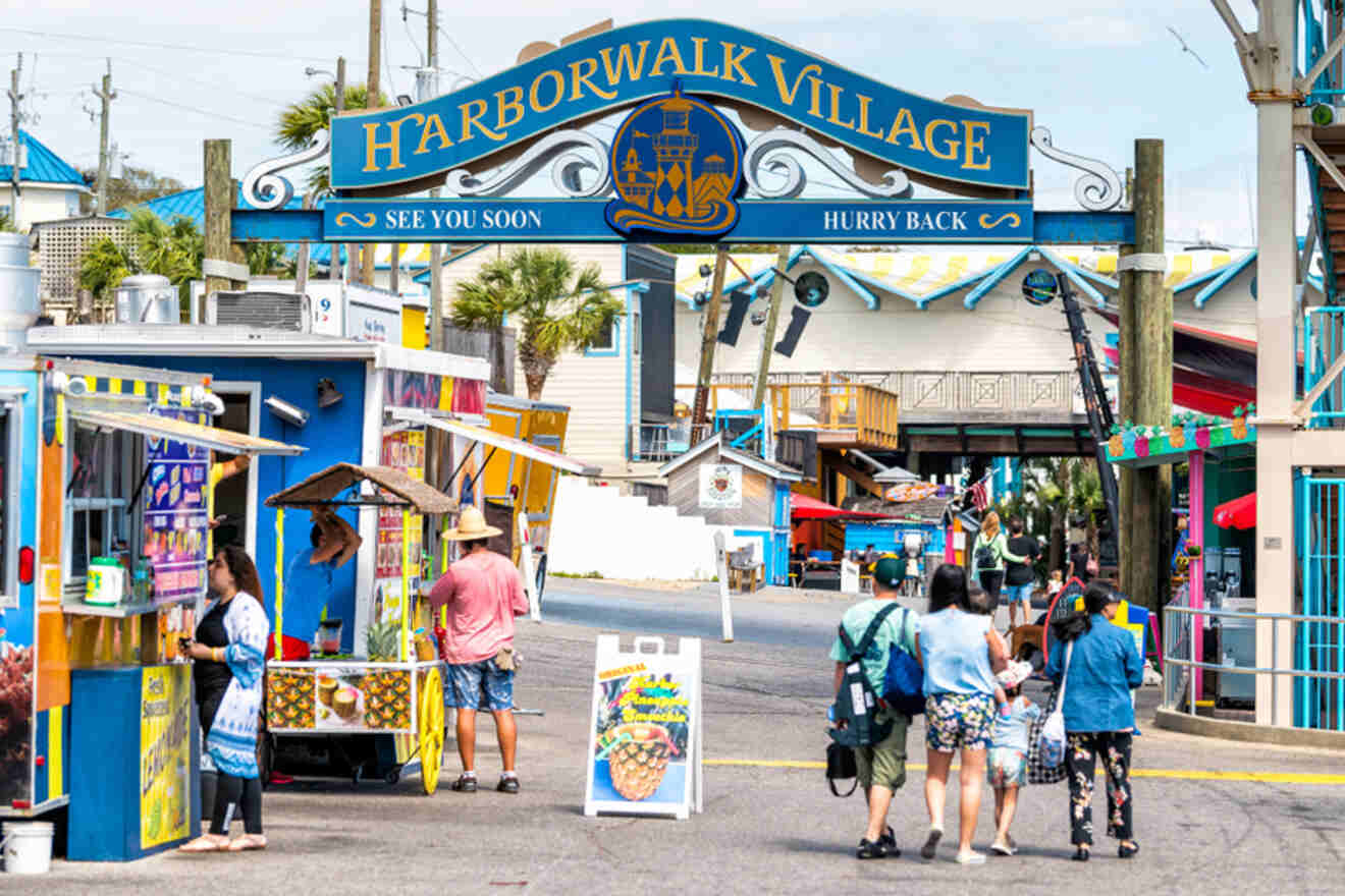 Entrance of the Harborwalk Village in Destin