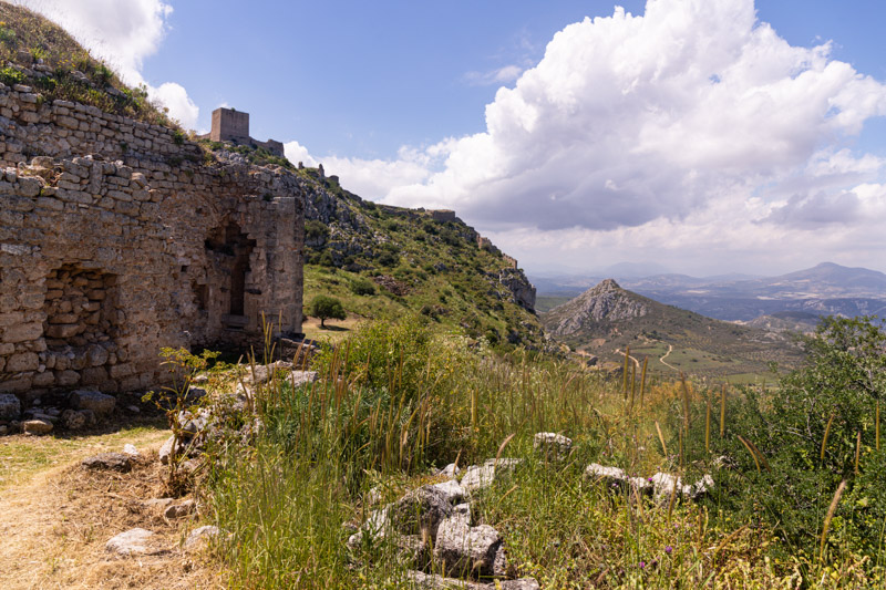  Penteskoufi or Montesquieue Castle in the distance 