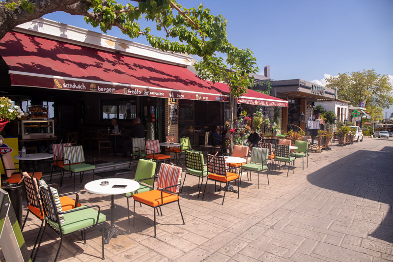 tables outside restaurant