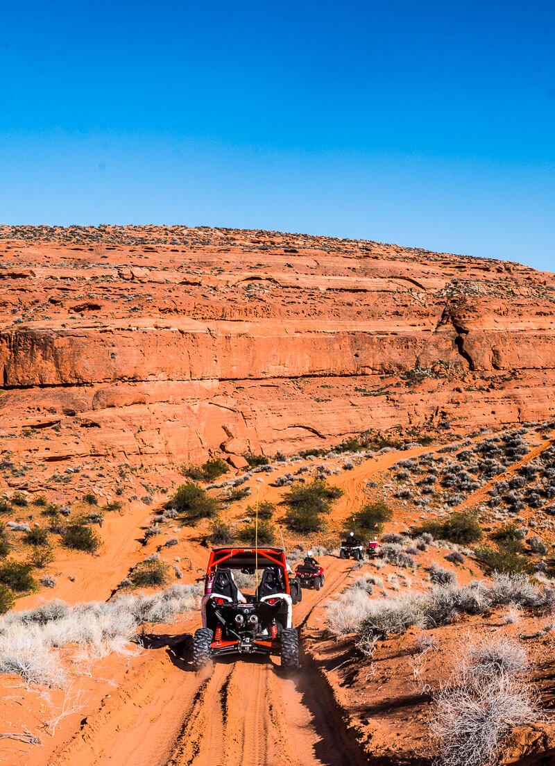 ATVs driving through sand hollow state park