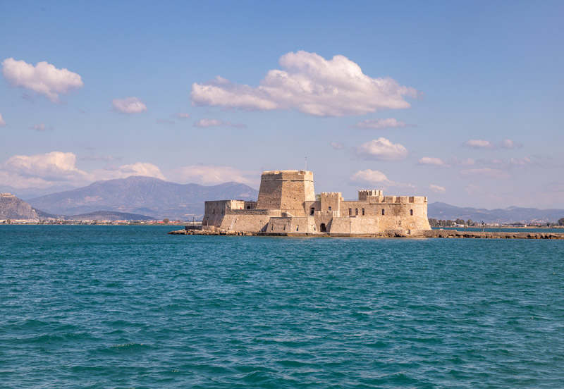 bourtzi castle on the water